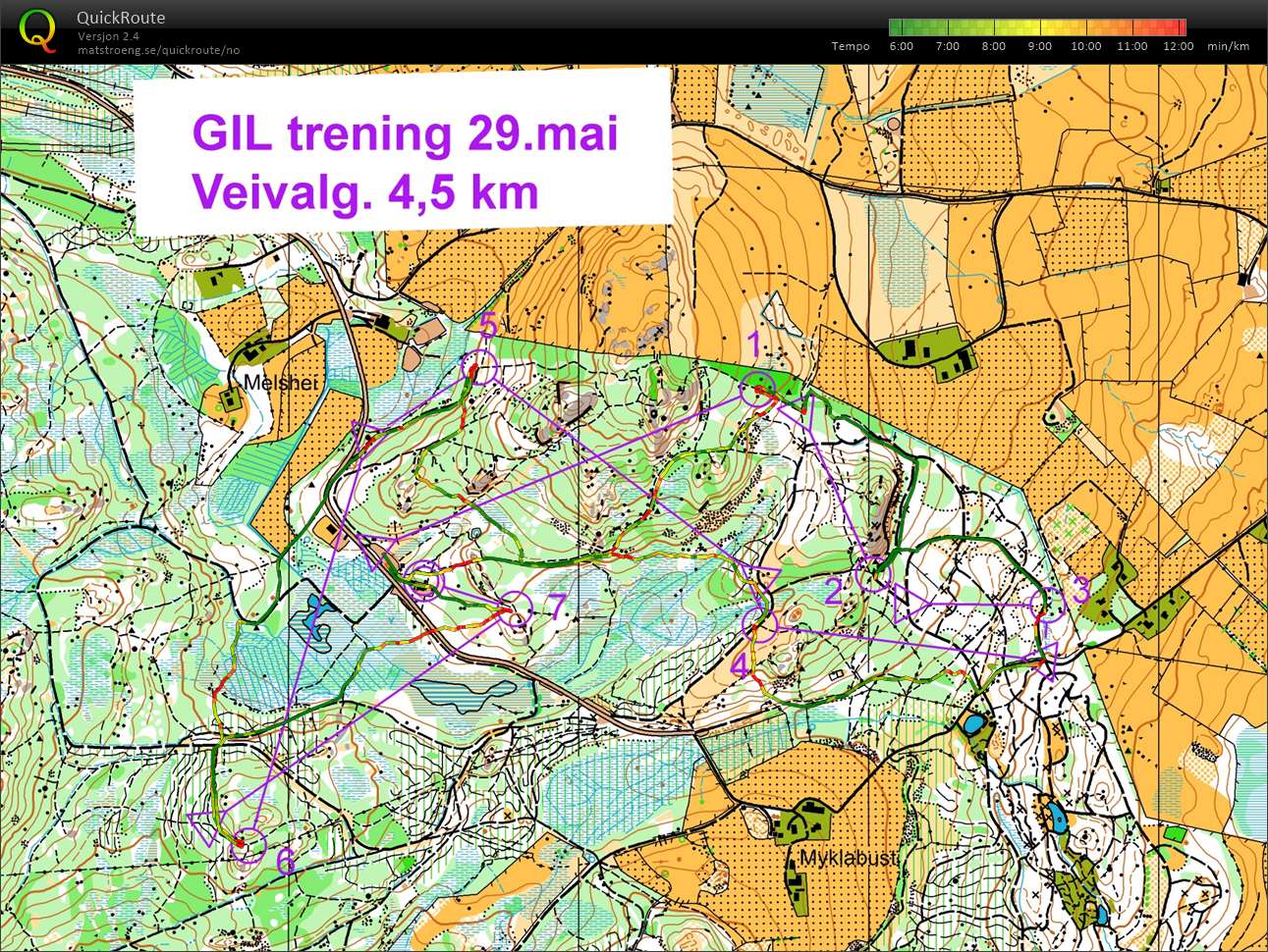 Veivalgstrening GIL  (29.05.2017)