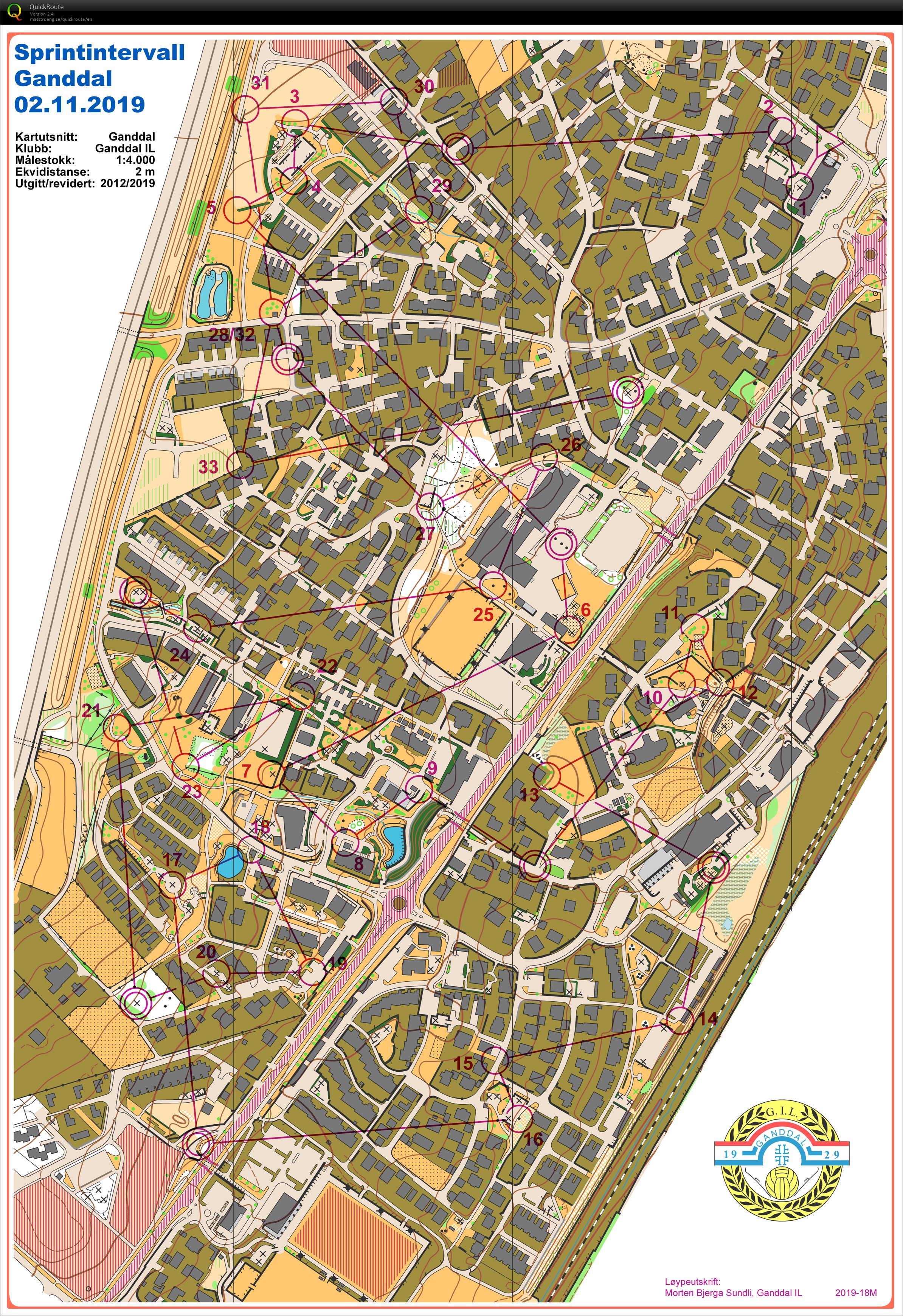 Sprintintervall Ganddal (02.11.2019)