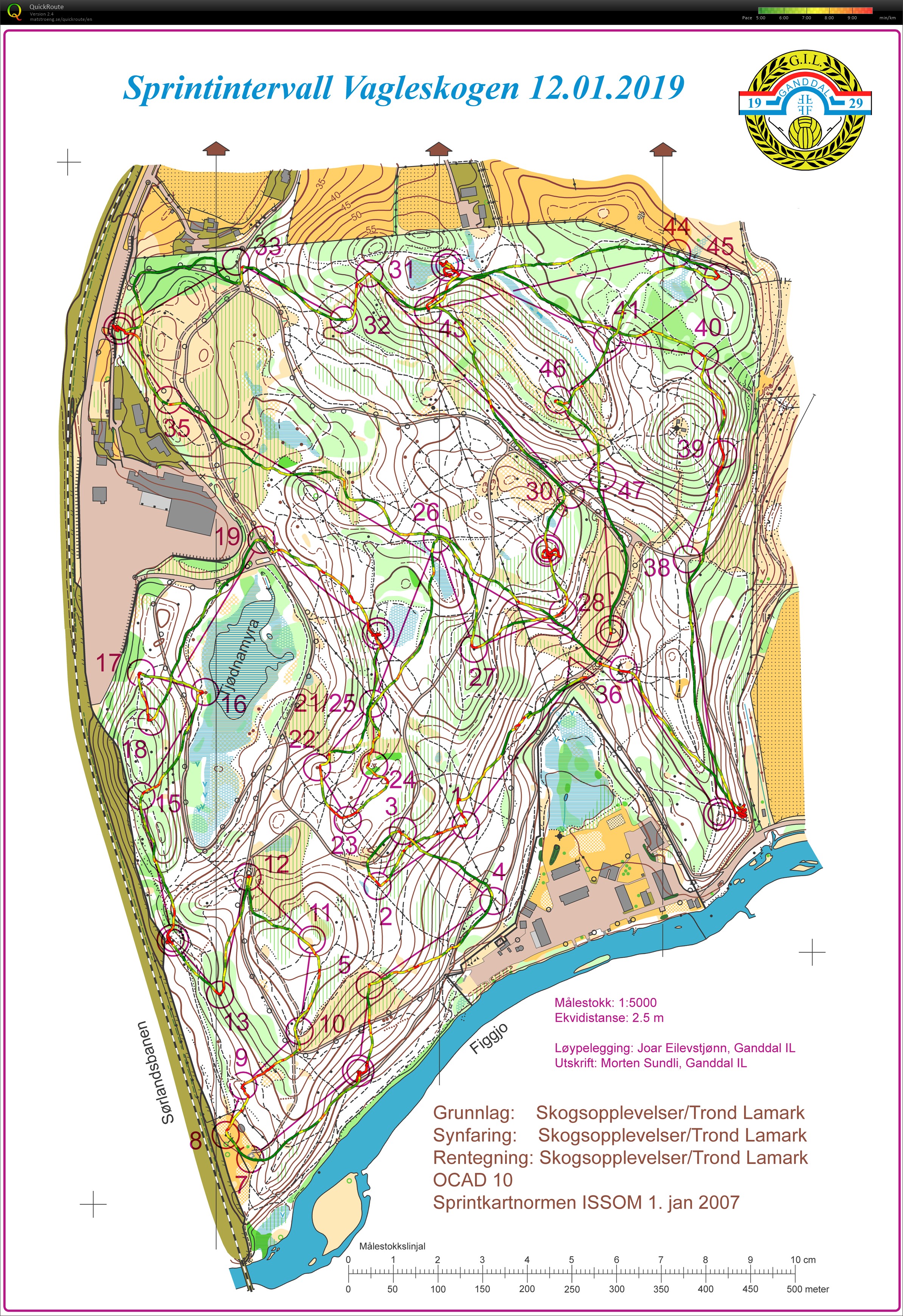 Sprintintervall Vagleskogen (12.01.2019)