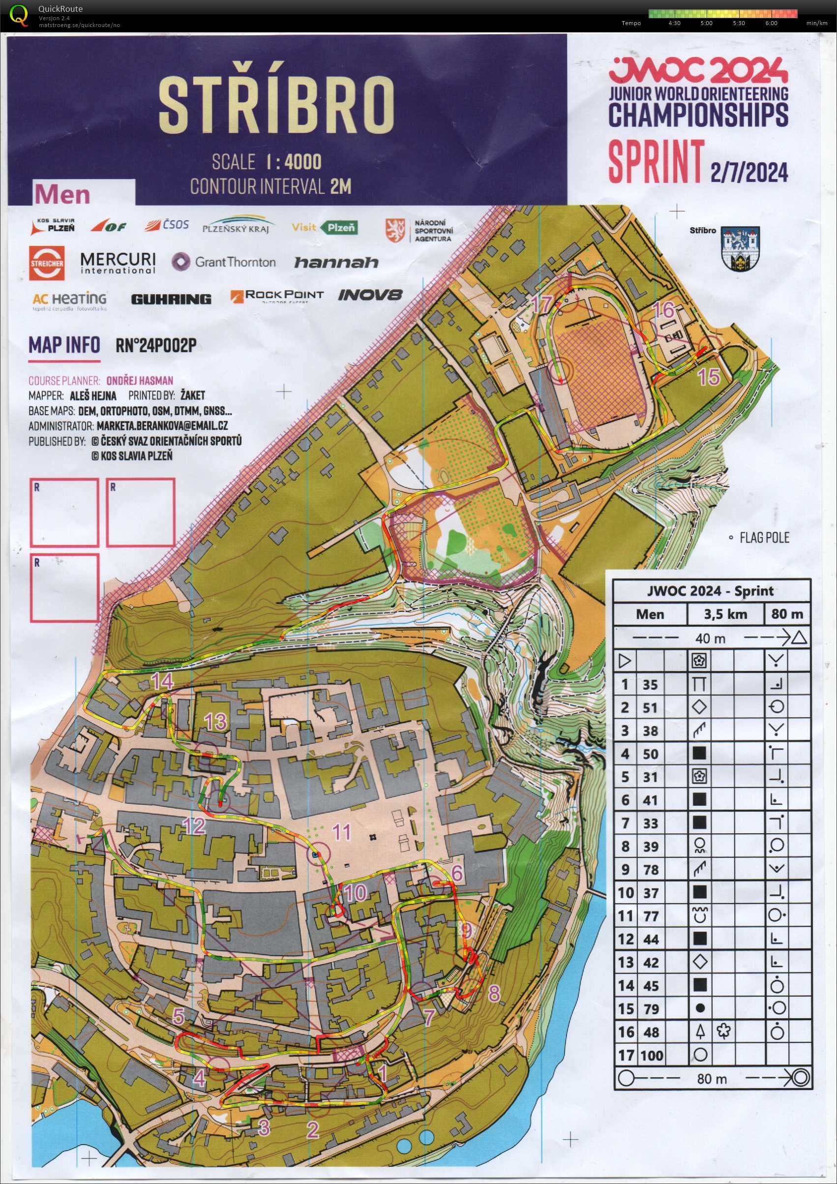 Prolog Czech O-Tour/H20 JWOC Sprint (02-07-2024)