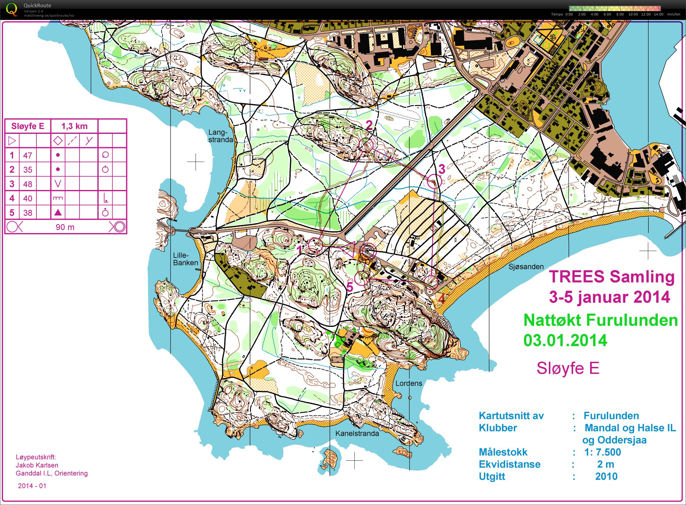 Nattøkt Sløyfe E (03.01.2014)