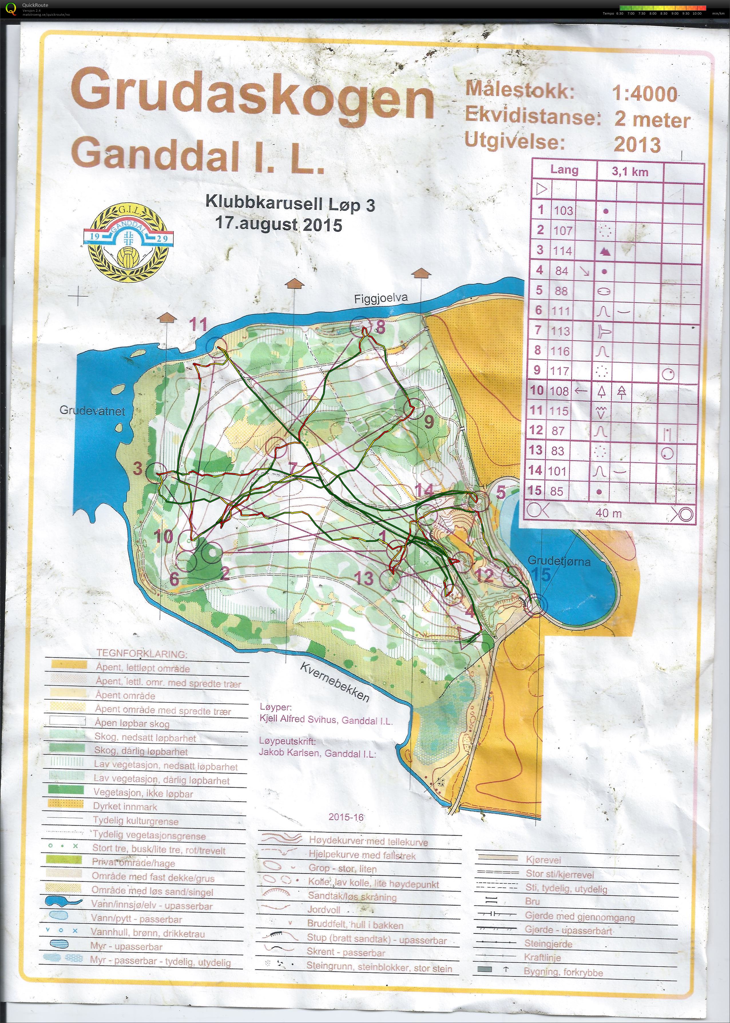 Klubbløp Ganddal nr 3 (17.08.2015)