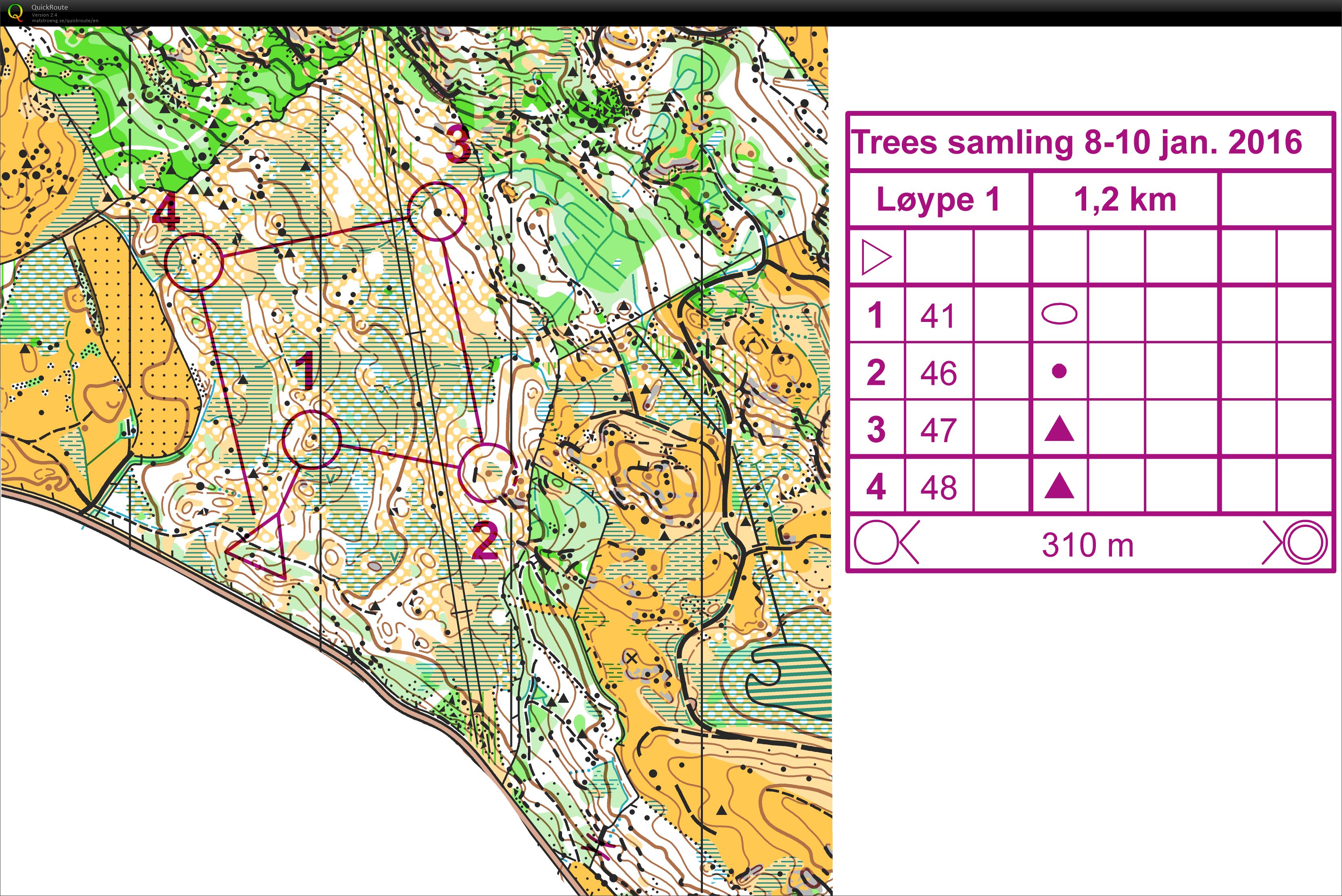 Kretslagssamling - Natt - Løype 1 (08.01.2016)