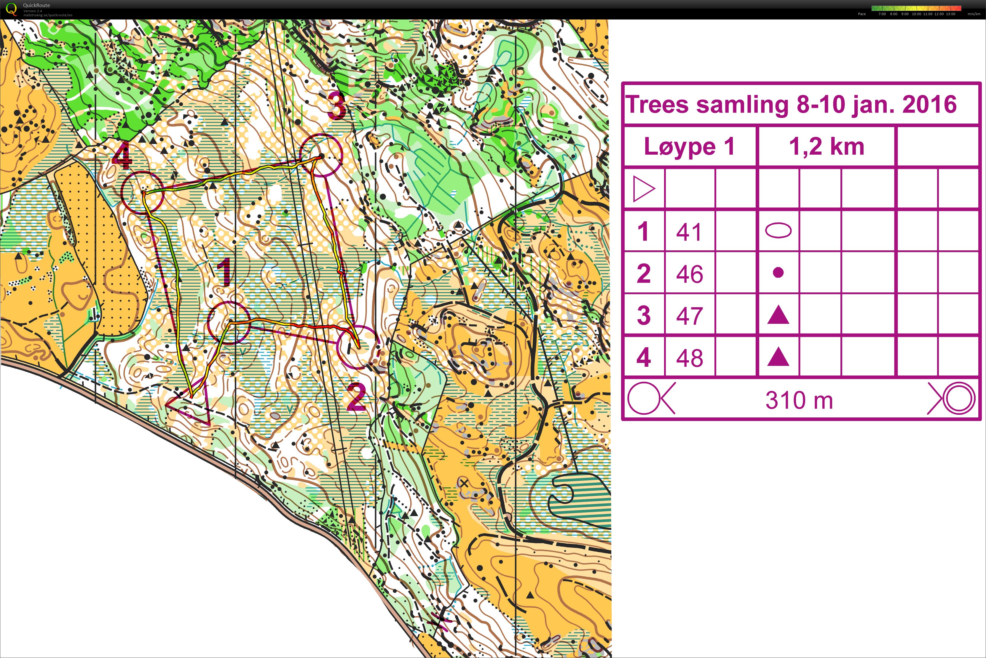 Kretslagssamling - Natt - Løype 1 (08.01.2016)