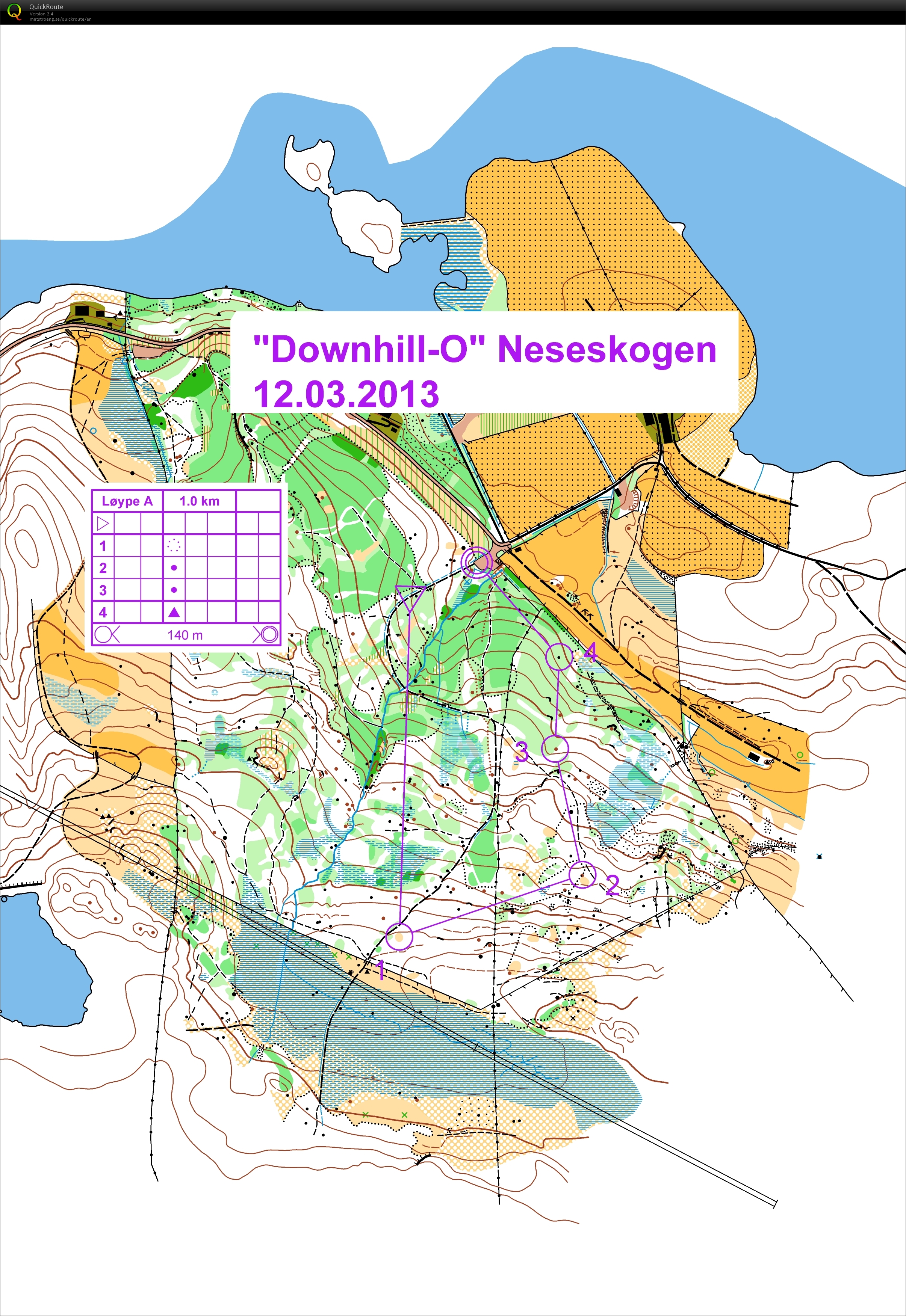 Nattrening Neseskogen Sløyfe A (12.03.2013)