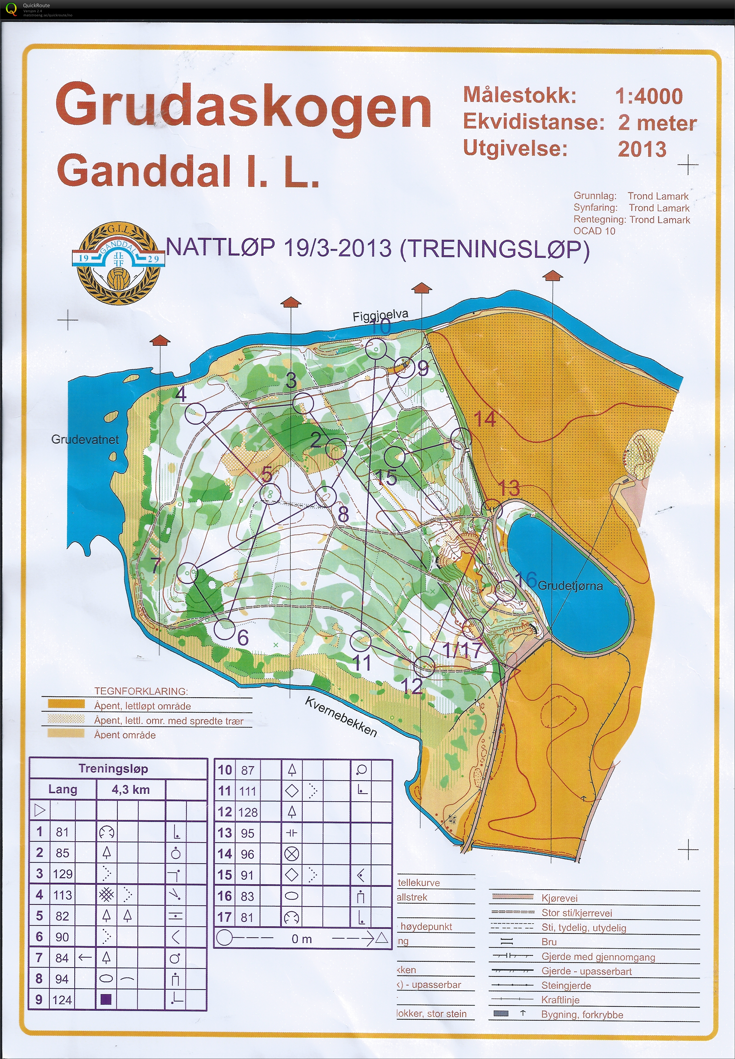 Nattløp Grudaskogen del 1 (Treningsløp) (19.03.2013)