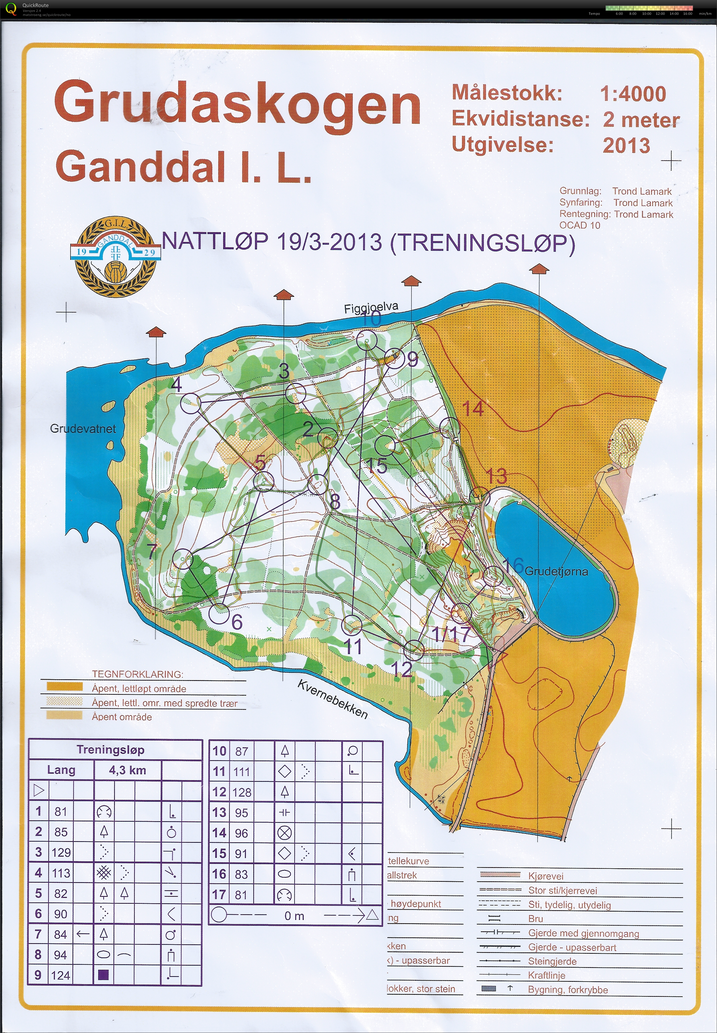 Nattløp Grudaskogen del 1 (Treningsløp) (19.03.2013)